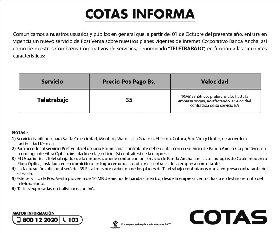 comunicado teletrabajo011020