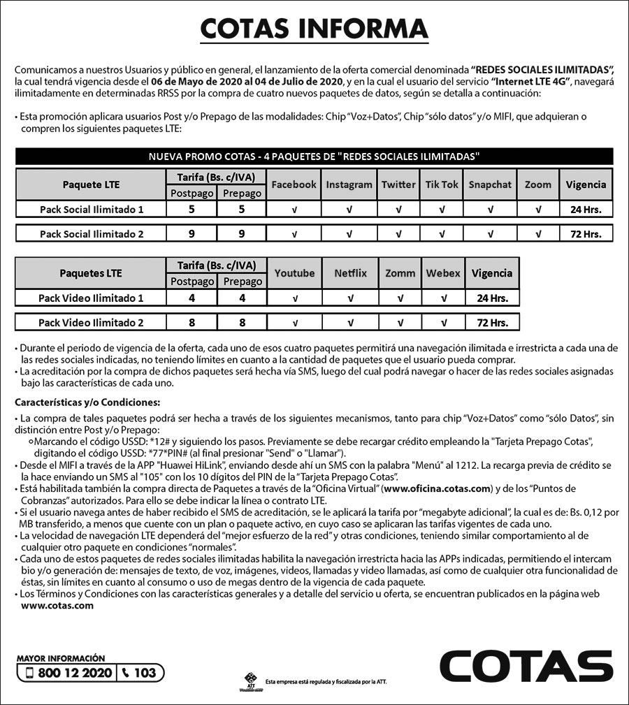 redes sociales ilimitadas 050520