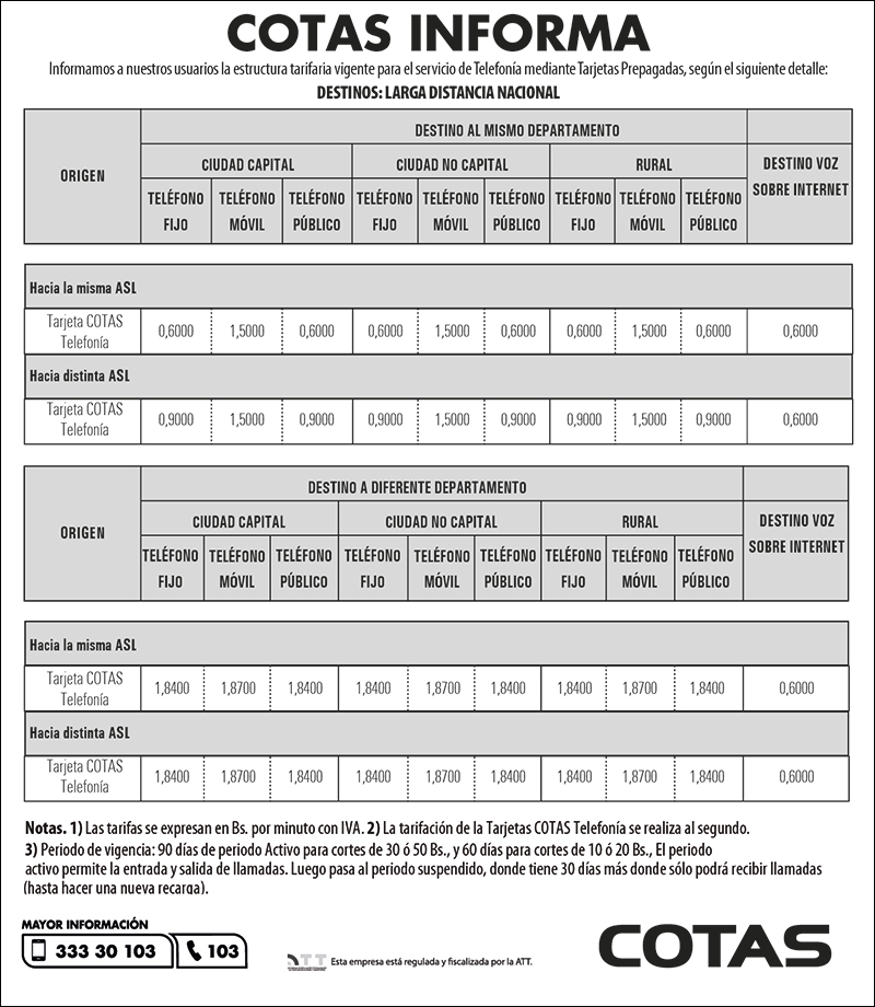 larga distancia nal tarjeta 051222