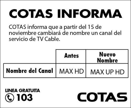 comunicadoMaxHD cable