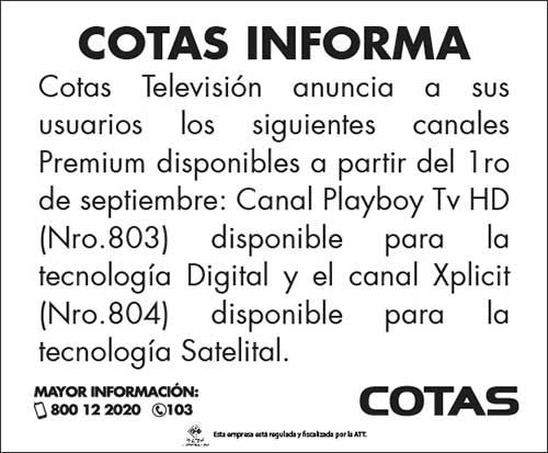 canales Premium para la tecnología Digital y Satelital