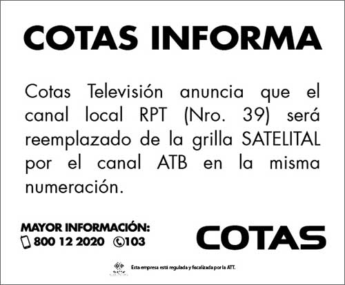 comunicado cambio de canal