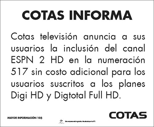 comunicado television