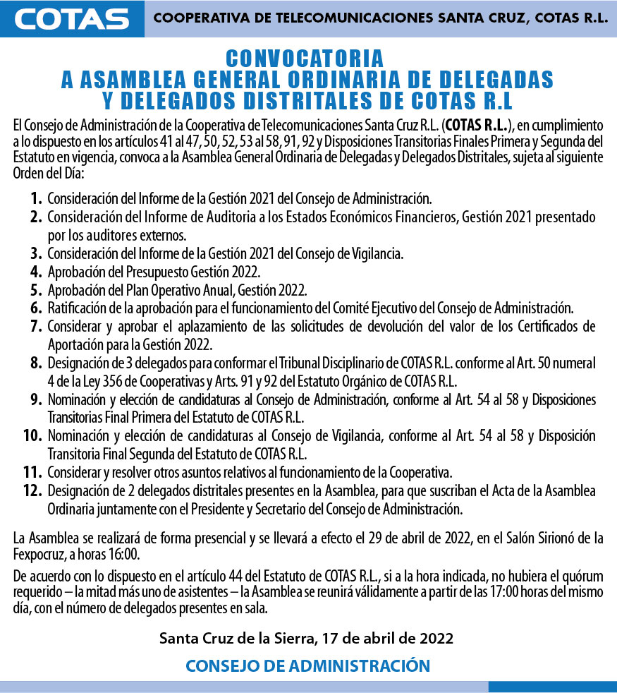 convocatoria a asamblea 170422