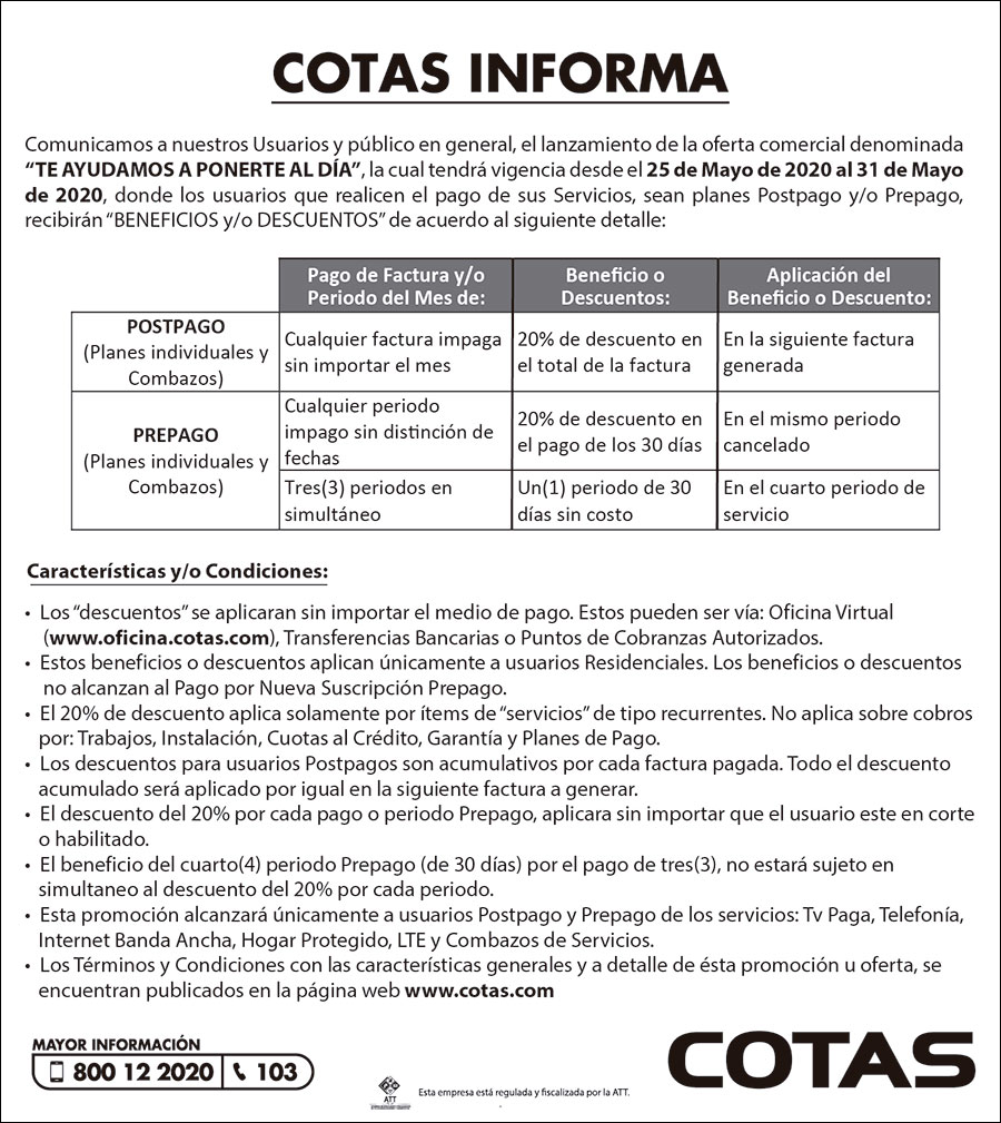 te ayudamos a ponerte al dia